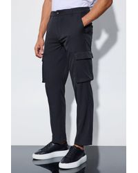 BoohooMAN - Tailored Cargo Straight Fit Pants - Lyst
