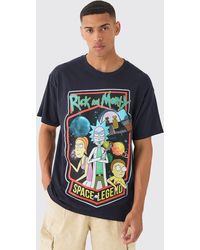 BoohooMAN - Oversized Rick And Morty Cartoon License T-shirt - Lyst