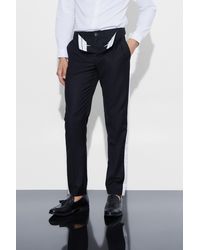 BoohooMAN - Slim Fit Double Waistband Trouser - Lyst