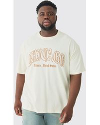 BoohooMAN - Plus Oversized Chicago Print T-shirt - Lyst