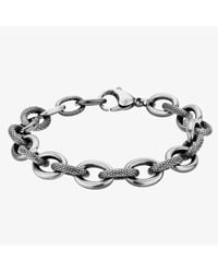 BoohooMAN - Bourne And Wilde Multi Finish Belcher Link Bracelet Ur23-06 - Lyst