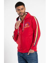 BoohooMAN - Tokyo Laundry Zip-through Printed Hoody - Lyst