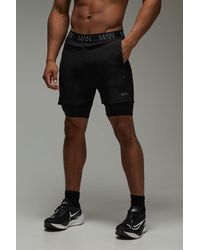 BoohooMAN - Man Active Gym 5inch 2-in-1 Regular Fit Short - Lyst