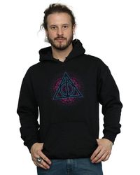 BoohooMAN - Harry Potter Neon Deathly Hallows Hoodie - Lyst