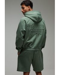 BoohooMAN - Man Active Training Dept Boxy Embossed Short Tracksuit - Lyst
