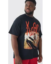 BoohooMAN - Plus Korn License Print T-shirt - Lyst