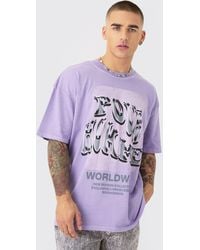 BoohooMAN - Oversized Washed Homme Text Print T-shirt - Lyst