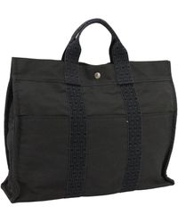 BoohooMAN - Hermes Preloved Garden Party Tote Canvas Leather Unisex - Grey Tote Bags - Lyst