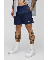 BoohooMAN - Mid Length Official Man Branded Swim Shorts - Lyst