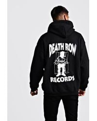 BoohooMAN Oversized Death Row License Hoodie - Black