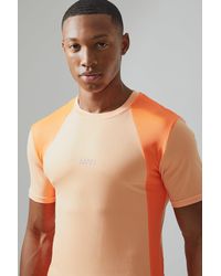 BoohooMAN - Man Active Mesh Muscle Fit Colour Block T-shirt - Lyst