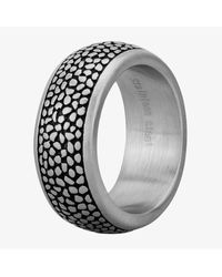BoohooMAN - Bourne And Wilde Oxidised D-shape Reptile Ring Osr-6121s 64 - Lyst