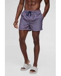 BoohooMAN - Short Length Geo Print Swim Short - Lyst