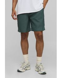 Boohoo - Pantalón Corto Holgado Texturizado Con Cintura Elástica Y Estampado De Rayas - Lyst