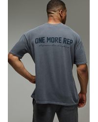 BoohooMAN - Man Active Oversize T-Shirt mit One More Rep Print - Lyst