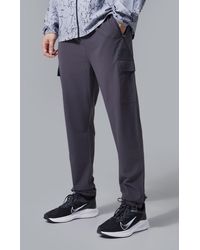 BoohooMAN - Tall Active Training Dept Tapered Cargo Joggers - Lyst