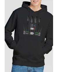 BoohooMAN - Star Wars Star Wars Darth Vader Costume Hoodie Black - Lyst