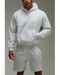 BoohooMAN - Training Dept Boxy Embossed Short Tracksuit - Lyst