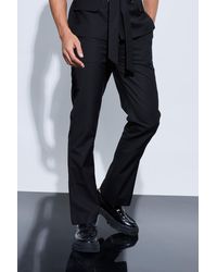 BoohooMAN - Oversized Pocket Flared Tailored Trousers - Lyst
