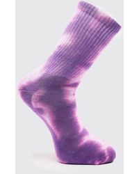 Boohoo 1 Pack Tie-dye Sock - Purple