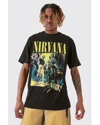 BoohooMAN - Tall Nirvana Colour Band Print Licence T-shirt - Lyst