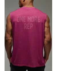 BoohooMAN - Active One More Rep Oversized Washed Tank - Lyst