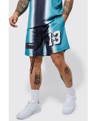 Boohoo - Loose Fit Ombre Print Mesh Basketball Short - Lyst