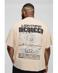Boohoo - Camiseta Plus Oversize Con Estampado De Disney Cars - Lyst