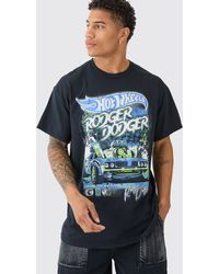 Boohoo - Oversized Hotwheels Racing License T-Shirt - Lyst