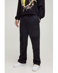 BoohooMAN - Tall Heavy Weight Relaxed Distressed Carpenter Joggers - Lyst