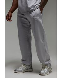 BoohooMAN - Active Training Dept Oversized Washed Sweatpants - Lyst