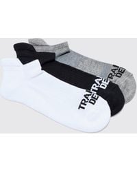 BoohooMAN - Active Training Dept Cushioned Trainer 3 Pack Socks - Lyst