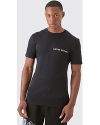 BoohooMAN - Premium Muscle Fit Limited Super Clean Interlock T-shirt - Lyst