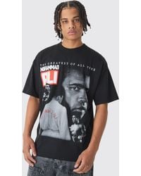 BoohooMAN - Oversized Muhammad Ali License Print T-Shirt - Lyst