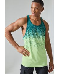 Boohoo - Active Green Gym Ombre Stringer Tank - Lyst