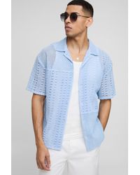 BoohooMAN - Oversize Hemd mit Zick-Zack Print - Lyst