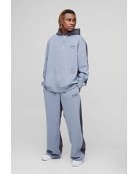 BoohooMAN - Tall Oversized Homme Colour Block Zip Hooded Tracksuit - Lyst