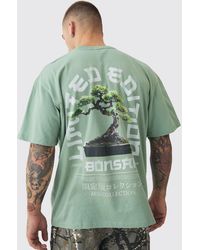 BoohooMAN - Oversized Tree Print Washed T-shirt - Lyst
