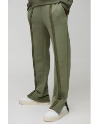 BoohooMAN - 330Gsm Regular Fit Split Hem Raw Edge Sweatpants - Lyst