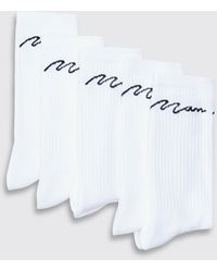 BoohooMAN - 5 Pack Man Signature Sport Socks - Lyst