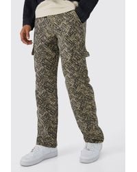 BoohooMAN - Relaxed Fit Tapestry Trouser - Lyst
