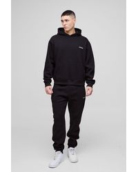 Boohoo - Chándal Oversize Recto Man Ofcl De 330G/M2 Con Capucha - Lyst