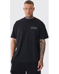 BoohooMAN - Tall Oversized Ofcl Embroidered T-Shirt - Lyst