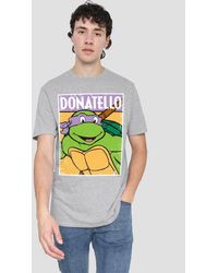 BoohooMAN - Teenage Mutant Ninja Turtles Tmnt Tmnt Donnie T Shirt, Athletic Heather - Lyst
