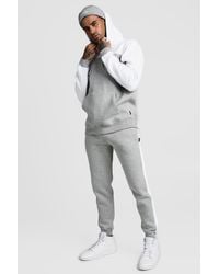 boohooman grey tracksuit bottoms