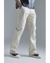 BoohooMAN - Tall Slim Flare Pu Tailored Pants - Lyst