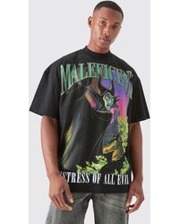 BoohooMAN - Oversized Disney Maleficent Large Scale License T-shirt - Lyst