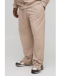 BoohooMAN - Plus 260Gsm Loopback Regular Fit Split Hem Basic Sweatpants - Lyst