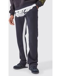 BoohooMAN - Limited Edition Stacked Gusset Joggers - Lyst