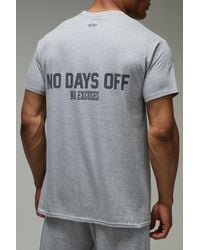 Boohoo - Camiseta Oversize Man Active No Days Off - Lyst